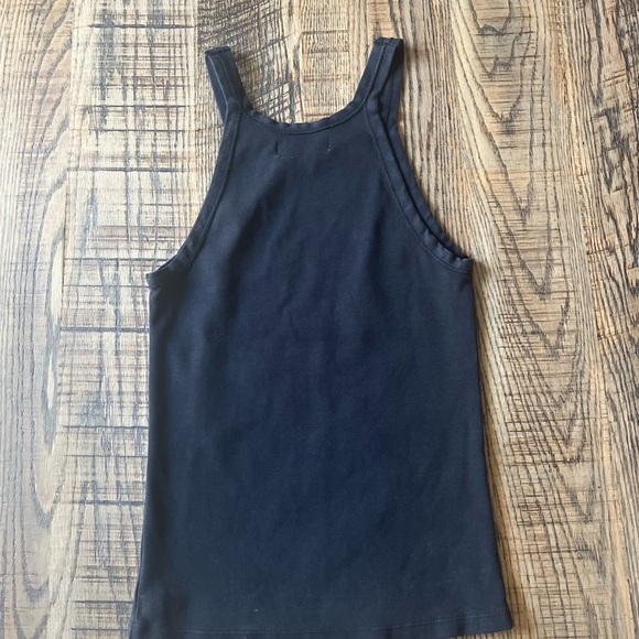 imogene + willie Black Ribbed Racerback Tank - Picture 5 of 6